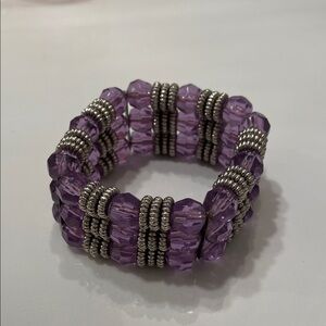 Elegant Purple Beaded Bracelet